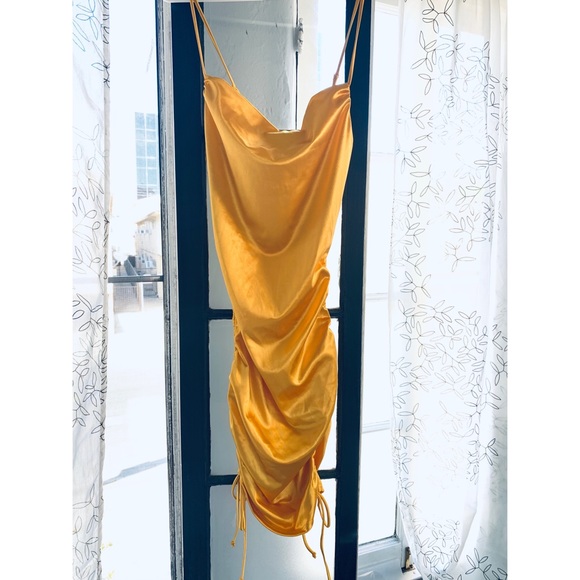 Fashion Nova Dresses & Skirts - Mustard Satin Dress